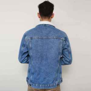 Custom Logo Denim Jacket Men Designer Casual Cotton Jacket OEM Jean Male Best Quality Denim Jackets For Men - Product Image 3