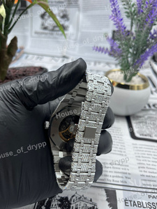 Reloj de Pulsera Mecánico de Lujo Unisex con Esfera de Esqueleto, Acero Inoxidable, Diamantes de Moissanita, Estilo Hip Hop, Regalo - Product Image 5