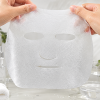 Masque facial Y102 ultra-léger 22g en Cupro + Soie + Fibres végétales, Substrat en Soie Glacée, Masque en Feuille Sèche Triple Fibre Importée