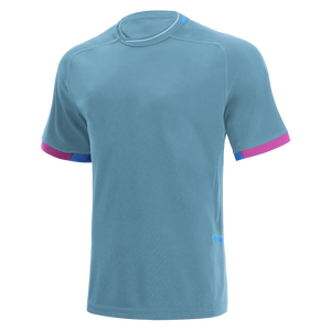 T-shirt de sport d'été pour homme à manches courtes, col en V, manches contrastées, décontracté, tricoté, pour l'entraînement et les tenues d'équipe - Product Image 1