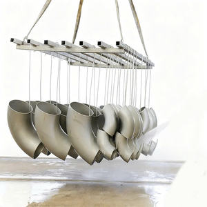 ข้อต่อเหล็กกล้าไร้สนิมแบบเชื่อมชน 90 องศา รัศมียาว ตามมาตรฐาน ASME B16.9 A SA403 304 316 สำหรับงานก่อสร้าง ระบบดับเพลิง และระบบปรับอากาศ - Product Image 1