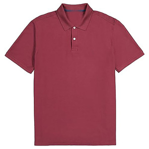 เสื้อโปโลชายสีเบอร์กันดี แขนสั้น สไตล์ลำลอง ผ้าระบายอากาศ รับทำโลโก้ตามสั่ง OEM ODM - Product Image 2