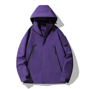 Men Waterproof Jackets Women Climbing Hiking <b>Camping</b> Trekking Jacket <b>Windbreaker</b> Unisex Outdoor Zipper Closure and Sleeve Logo - Product Image 3