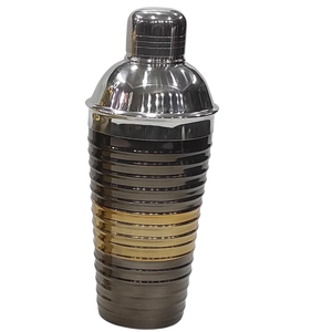 Shaker à cocktails de luxe en acier inoxydable noir gunmetal 750 ml, shaker Cobbler pour bar, mélangeur de boissons commercial, shaker à vin - Product Image 3