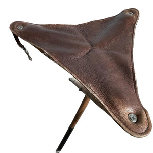 High demand leather hunting <b>stool</b> <b>folding</b> tripod camping <b>stool</b> wholesale supplier OEM custom export outdoor furniture for sale - Product Image 3