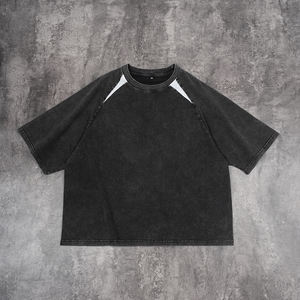 เสื้อยืดวินเทจทรงโอเวอร์ไซส์คุณภาพสูง ผ่านกระบวนการฟอกสีแบบแอซิดวอช ขายส่ง ผ้าฝ้าย 100% แขนเสื้อแบบแร็กแลน ทุกขนาด เสื้อยืดพรีเมียม รับสั่งทำตามแบบ - Product Image 1