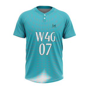 เสื้อเบสบอลสั่งทำพิเศษ 2 กระดุม แขนสั้น เสื้อทีมแบบซับลิเมชั่น ระบายอากาศ แห้งเร็ว ชุดกีฬา ผลิตจากโรงงาน - Product Image 4