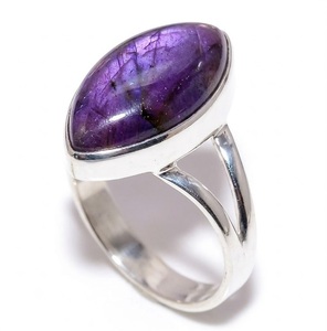 Anillo de Plata de Ley 925 con Labradorita Púrpura Natural, Engaste en Bisel, Hecho a Mano, Joyería de Lujo al por Mayor - Product Image 4