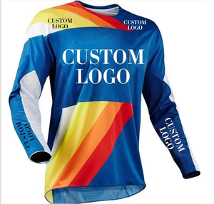 Jersey de Ciclismo de Montaña MTB DH BMX MX de Alta Calidad Personalizable, Transpirable, Impermeable, de Manga Larga, con Estampado por Sublimación, para Descenso y Motocross - Product Image 1
