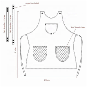 Capa de Peluquería sin Mangas con Cintura Ajustable y Bolsillos, Material Textil Azul Oscuro, Uniformes de Advantage Impex - Product Image 4