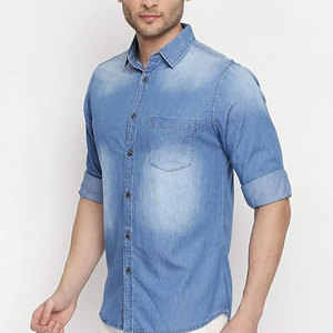 Hot Sale Comfortable Everyday <b>Jeans</b> Shirt With <b>Soft</b> Feel And Flexible Design Stylish <b>Jeans</b> Shirt - Product Image 5