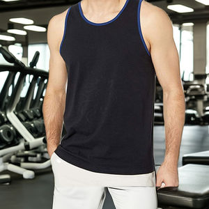 2025, Unisex Fitness para camiseta sin mangas, ropa deportiva personalizada para hombre, hecha de malla de Spandex, Top estampado de estilo callejero de Color sólido - Product Image 1