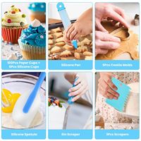 Kit de décoration de gâteaux de 236 pièces avec douilles de pâtisserie, raccords, poches à douille, emporte-pièces - Kit d'accessoires pour la pâtisserie