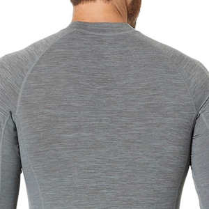 Camiseta Deportiva de Manga Larga para Hombre, Color Gris Jaspeado, Mangas Raglán, para Entrenamiento Atlético, Gimnasio, Ejercicio, Capa Base Deportiva - Product Image 6