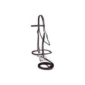 Leather Horse Bridle with Mesh and Spandex Adjustable Straps Silver Hardware for <b>Equestrian</b> Use - Product Image 2