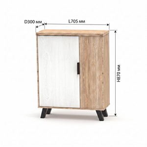 Meuble de rangement autoportant moderne 25_0047, armoire à chaussures 2 portes et 4 niveaux, organisateur d'entrée peu encombrant - Product Image 2
