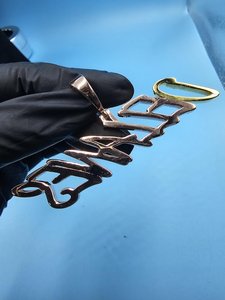 จี้เพชรโมอิสซาไนต์แท้ระดับพรีเมียม ดีไซน์ฮิปฮอป ประดับเงินแท้ 925 สลักชื่อหรือโลโก้ตามสั่ง ของขวัญสุดหรู - Product Image 6