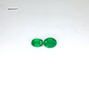 Nouvelle Arrivée 2026 – Émeraudes ovales zambiennes de qualité 3A, pierres précieuses lâches de 2,32 ct, paire de 2 pierres pour bagues et pendentifs - Product Image 1