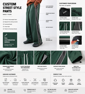 Pantalon de jogging ample pour homme Ville Sports, imprimé par transfert thermique, coupe large, en molleton polyester/coton, bas ouvert - Product Image 6