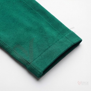 <b>Women</b> Seamless Green Scoop Neck Crop Top High Waist <b>Leggings</b> 2 Piece Yoga Set - Product Image 6