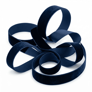 Neelkamal Industries - Cinta de Terciopelo de una Cara de 25 mm, 100% Poliéster, Resistente al Encogimiento, Color Azul Marino, Decoración de Lujo - Product Image 5