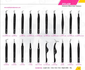 Volume <b>Tweezers</b> Eyelash Extension Stainless Steel Private Label Custom Logo <b>Tweezers</b> for Lash Extensions - Product Image 6