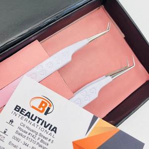 แหนบขนตาสองโทนสีชมพูสีขาวแข็งญี่ปุ่นแหนบขนตาปลอมทำจากปากีสถาน - Product Image 5