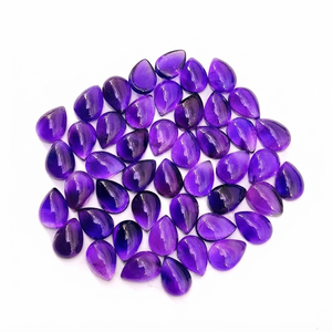 Gema suelta de amatista natural AAA en forma de pera para la fabricación de joyas. - Product Image 2