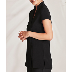 Uniformes de spa personalizados de algodón y poliéster de la mejor calidad para mujer, túnicas de salón de belleza con bolsillos y logotipo personalizado - Product Image 5