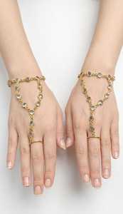 ชุดกำไลข้อมือหินอาเกตเคลือบทองลายโฮโลแกรม สไตล์ทันสมัย พร้อมสร้อยเชื่อมสำหรับงานแต่งงานและเป็นของขวัญ - Product Image 4