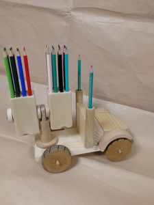 <b>Rustic</b> Timber Pencil Holder for Study Room Decorative Wood Pen Storage for Home Office Solid Hardwood Stationery Holder for <b>Desk</b> - Product Image 4