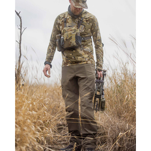 Men's Olive Green Hunting Pants Solid Color Breathable Oxford Fabric Autumn Outdoor Wear - Product Image 4