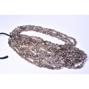 Perles en pierres précieuses naturelles en gros, perles en quartz fumé en forme de goutte de 3 mm, perles en vrac, brins de perles en pierre pour la fabrication de bijoux, provenant de Jaipur, Inde - Product Image 6