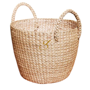 Cesta tejida de jacinto de agua: organizador de juguetes y lavandería - Product Image 2