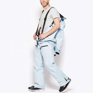 Traje de Nieve Personalizado para Hombre, Color Azul Claro, de una Pieza, con Capucha, para Esquí y Snowboard, Impermeable, Resistente al Viento, para Invierno, al Aire Libre, Traje de Nieve Completo - Product Image 5