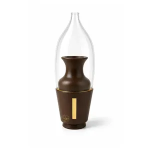 Quemador de Bakhoor Religioso Artesanal de Sándalo y Resina con Tapa de Cristal, Soporte Premium para Incienso Árabe Oud Dukhoon al por Mayor - Product Image 4