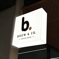 Boîte à lumière LED rotative en acrylique, personnalisée, étanche, pour publicité extérieure, pour café, salon de beauté, haute luminosité
