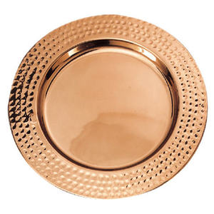 High trending Round <b>Metal</b> Charger Plate with Beaded <b>Edge</b> Vintage Design Handmade for Party Table Setting charger plate - Product Image 4