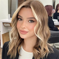 Perruque HD Lace Glueless 100% Cheveux Humains Vierges, Ondulée avec Mèches, Perruque Frontale 4x4, avec Baby Hair Pré-Pluckée et Personnalisable