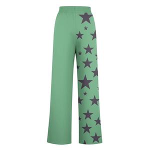 Pantalon large taille haute coupe bootcut longueur totale pour femme, décontracté, avec cordon de serrage, coupe ample, écoresponsable, poches, couleur unie - Product Image 4