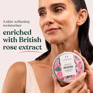 Body Shop Crema Corporal de Rosa Británica 200ml, Crema Hidratante Vegana con Vitamina C y Manteca de Karité de Comercio Justo para Piel Normal - Product Image 2