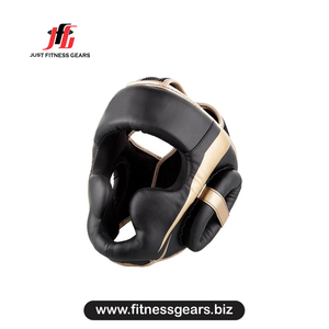 Protector de Cabeza de Boxeo de Cuero Dorado para Adultos, Equipo de Entrenamiento de Artes Marciales - Product Image 1