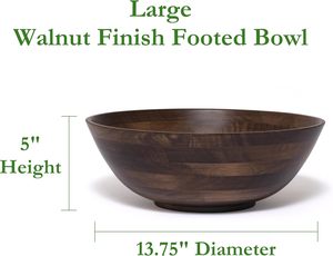 <b>Set</b> Of 4 Natural Acacia Wooden Salad <b>Bowl</b> Wave Edge Serving <b>Bowl</b> For Fruit Salad <b>Pasta</b> Home Restaurant Supply Wholesale - Product Image 5