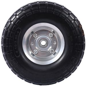 Neumático de espuma de PU antipinchazos de alta resistencia de 10 pulgadas de diámetro, 4.10/3.50, con orificio para eje de 4 5/8 pulgadas y buje con desplazamiento de 2.2 pulgadas, para remolques dobles - Product Image 4