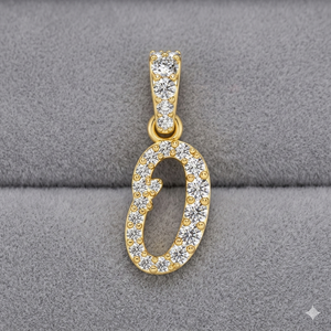 Collier personnalisé tendance avec pendentif lettre initiale, bijoux fins en or massif 10 carats et diamant naturel, cadeau de mariage - Product Image 1