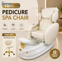 Fauteuil de Pédicure de Luxe avec Massage Dorsal Shiatsu et Bassin de Spa Balnéo pour les Pieds