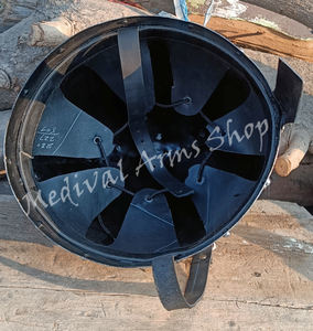 หมวกนักรบไวกิ้งยุคกลาง ทำจากเหล็กกล้าอ่อน สายรัดคางหนังทำมือ ชุดคอสเพลย์เกราะยุคเรอเนซองส์  งานขัดเงา - Product Image 4