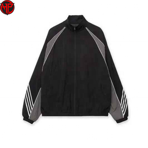 Fabricante de Ropa, Chaqueta Cortavientos Reflectante de 3m Personalizada y Conjunto de Pantalones de Nailon con Diseño de Impresión Digital, Traje Deportivo Cortavientos para Hombre - Product Image 5