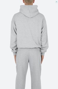 Sweat à capuche lavable pour homme, style streetwear, sans cordon, vintage, double couche, effet vieilli, 100% coton molletonné 300g, respirant, en promotion - Product Image 2