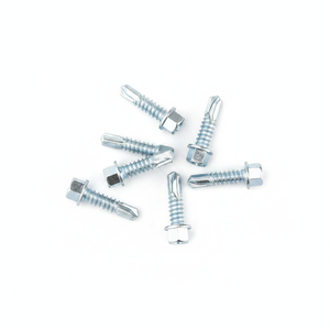 Tornillos TEK de Cabeza Hexagonal de Acero Galvanizado - Fijaciones Metálicas Autoperforantes de Rosca Gruesa Estándar - Product Image 1